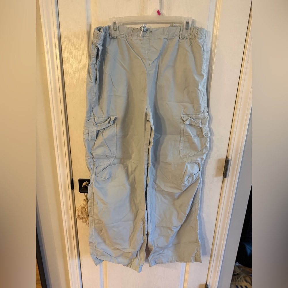 Zara Women's Light Blue Cargo Joggers